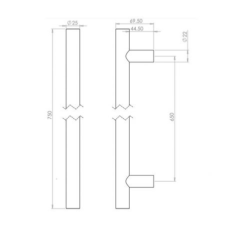 750mm x 25mm