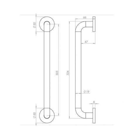 305mm x 19mm