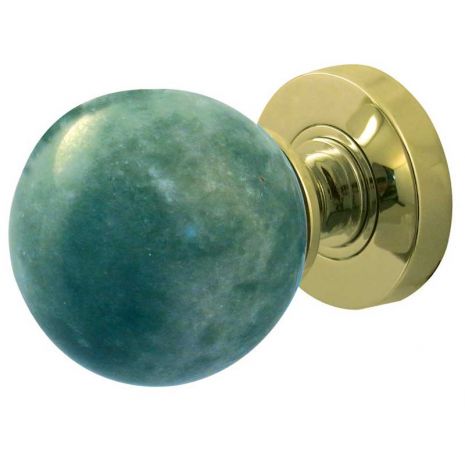 Jade Green - Polished Brass